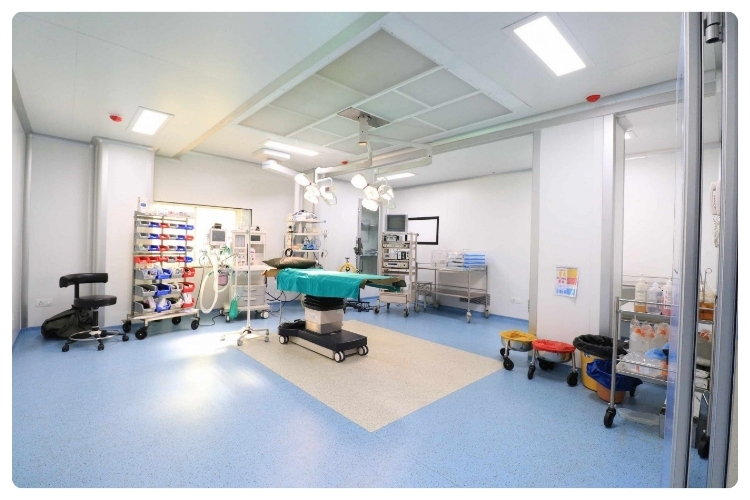 Air handling and ventilation system inside hospital building