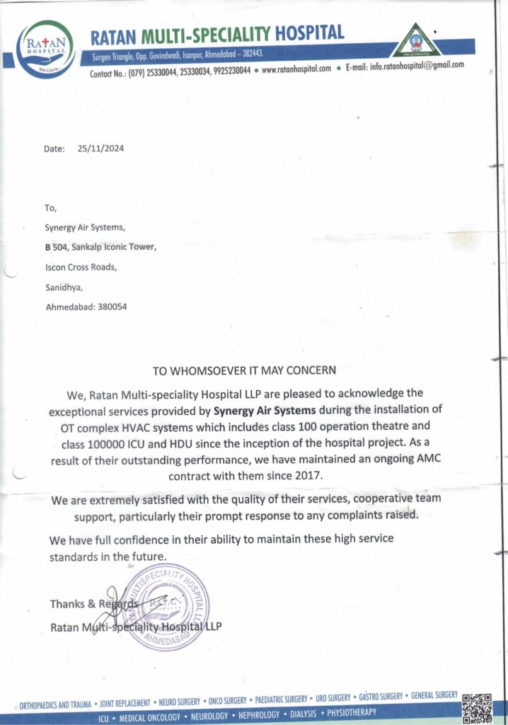 Ratan Multi Speciality Hospital Certifications