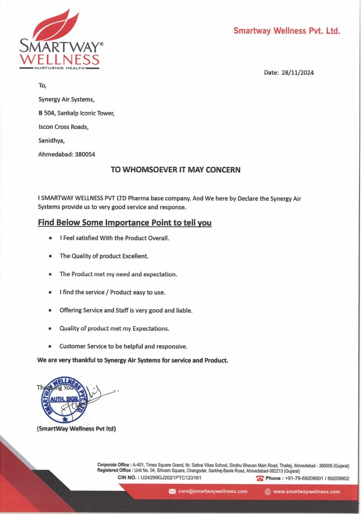 Smartway Wellness Certificate