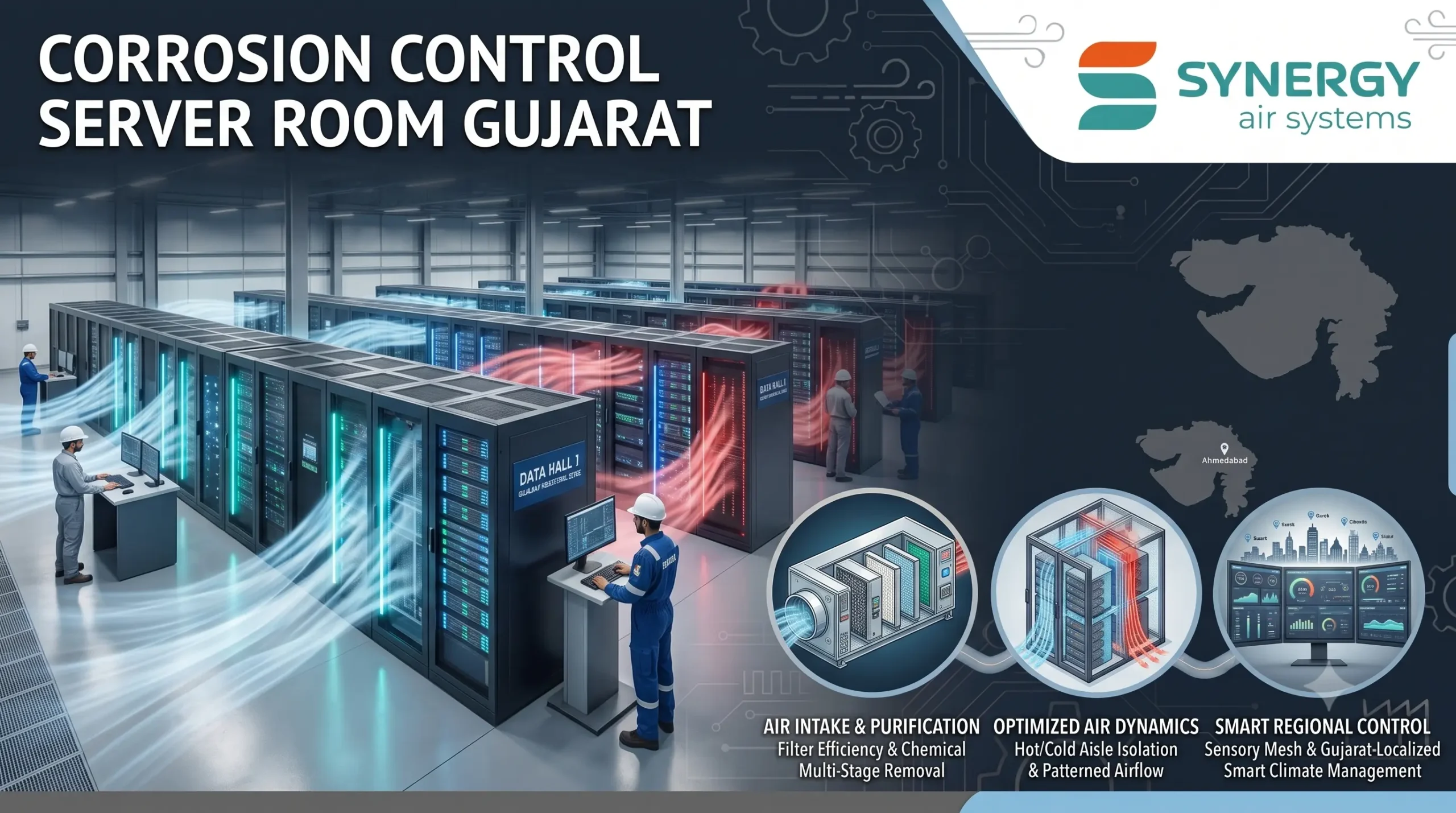 Corrosion control system protecting a server room in Gujarat